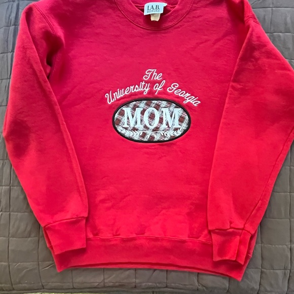 Vintage The University Of Georgia MOM Bulldogs Red Sweatshirt size Large - Picture 5 of 10